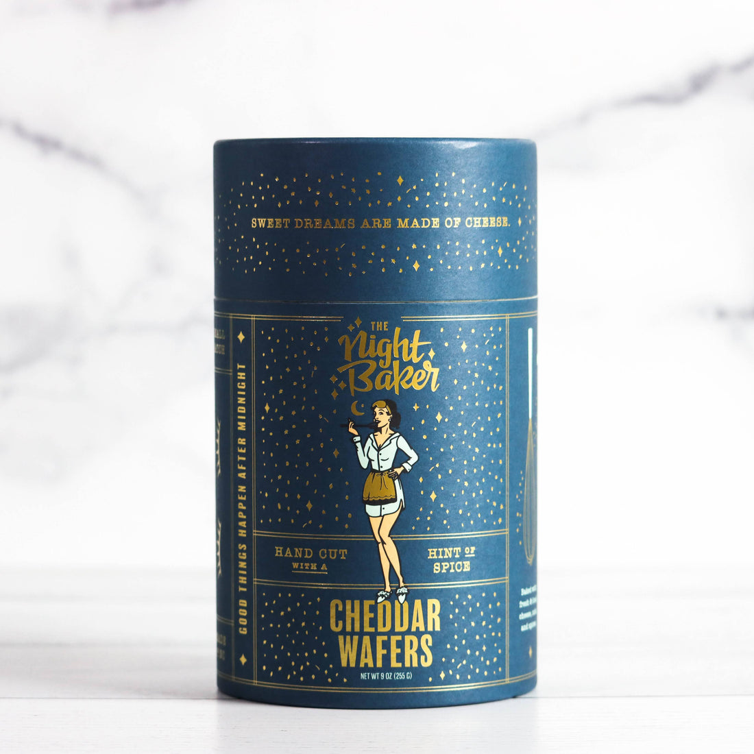 The Night Baker - Cheddar Cheese Wafers Giftable Paper Tube