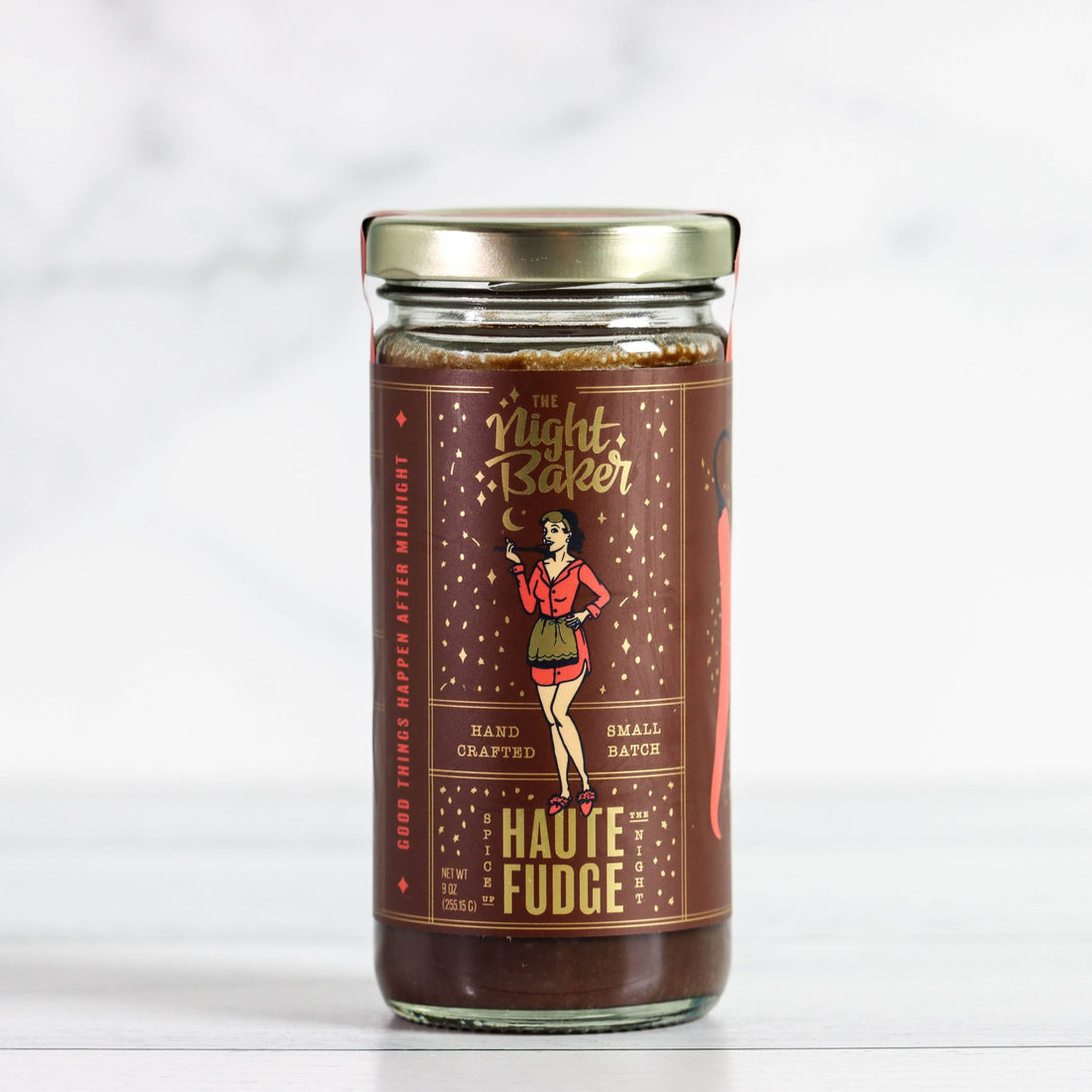 Spice Up The Night Haute Fudge Sauce with Cayenne Pepper by The Night Baker Durham NC